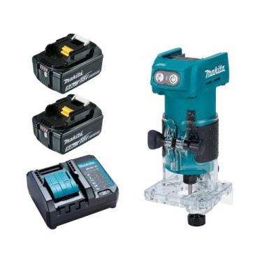 Imagem de Tupia Manual 6mm 1/4" 18V DRT52Z C/ 2 Baterias 5Ah Makita