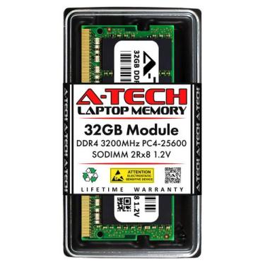 Imagem de Memória RAM A-Tech 32 GB DDR4 3200 MHz PC4-25600 SODIMM de 260 pinos