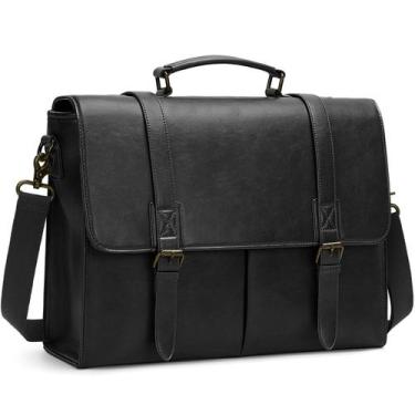 Imagem de Bolsa Messenger RAINSMORE para homens em couro impermeável de 15,6"