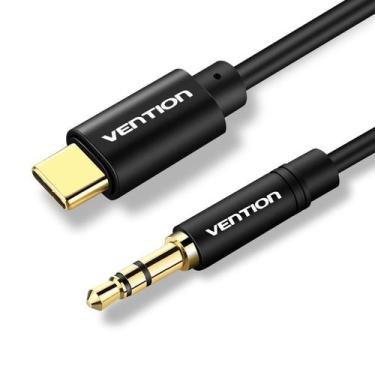 Imagem de Cabo Adaptador Auxiliar P2 Tipo C Fone Carro Vention 1 Metro - Bbacome