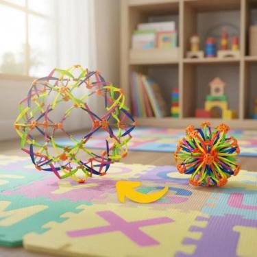 Imagem de Bola Expansivel Sensorial Magica Educativa Abre Fecha Ludica - Etitoys
