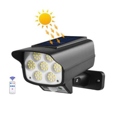 Imagem de Refletor Luminária Solar 63 LEDs com Sensor de Presença, Controle Remo