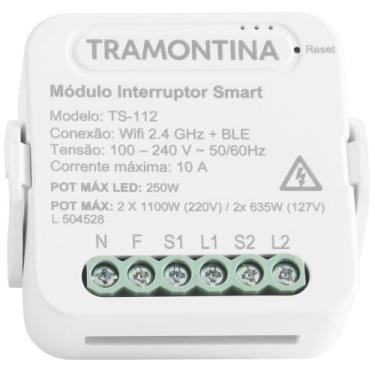Imagem de Módulo Interruptor Smart Tramontina Com 2 Canais