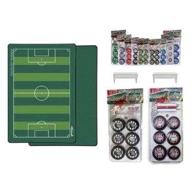 Imagem de Campo de Futebol de Botão 90x60 Cm +02 Jogos Clássicos Escolha a Cor -