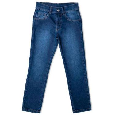 Imagem de Calça Jeans Infantil Masculino - Mania Kids, Escuro, 10