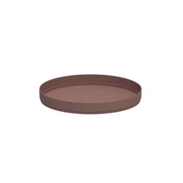 Imagem de Bandeja Redonda Organizador Giratorio Marrom Porta Temperos - OU