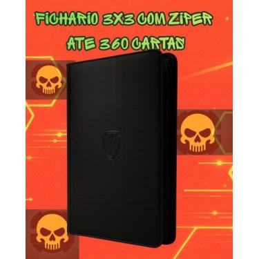 Imagem de Fichario para cartas pokemon e magic 3x3 com ziper 360 cartas