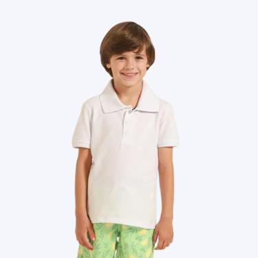 Imagem de Camiseta Polo Piquet Infantil Menino Banana Danger 54140, Branco, 6