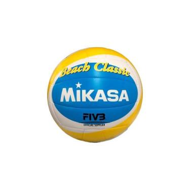 Imagem de Bola Mikasa de Vôlei de Praia BV543-YSB - Branco/Amarelo/Azul, Azul, A