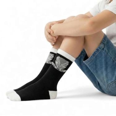 Imagem de Meia Infantil Menino Vingadores Marvel - Jolitex Ternille, Preto, 19a2