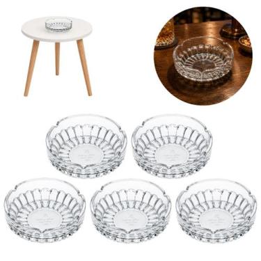 Imagem de 5 Cinzeiros De Mesa Vidro 10cm Decorativo Premium - New Goods