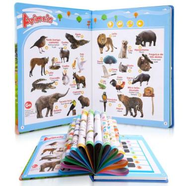 Imagem de Livro Infantil Interativo com 6 temas em inglês e português Brinquedo 