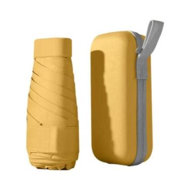 Imagem de Guarda-chuva Compacto Mini Para Mulheres, Leve, 5 Dobras, Proteção Con