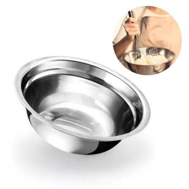 Imagem de Saladeira Aço Inox 23cm Bacia Tigela Multiuso Funda 23cm - GabiJovi