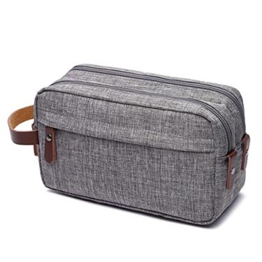 Imagem de Necessaire Masculina Bolsa Organizadora Viagem Estojo Grande (Cinza)