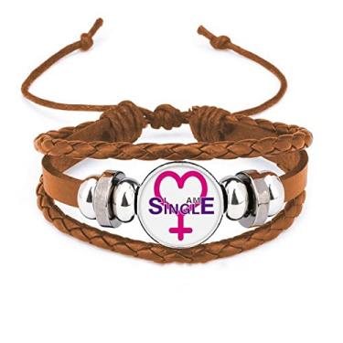 Imagem de un brand Pulseira feminina de couro com status de identidade com ornamento de joia