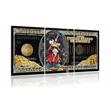 Imagem de Quadro Nota De 1 Milhão De Dólares Tio Patinhas 130x60 cm em tecido