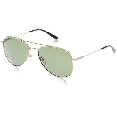 Imagem de Óculos de sol aviador Calvin Klein Ck18105s, Dourado/verde/verde, 59 mm
