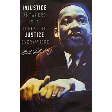 Imagem de 777 Tri-Seven Entertainment Pôster Martin Luther King Jr citação Injustice Anywhere is Threat to Justice Everywhere Art Print, 28 x 43, multicolorido