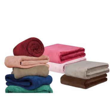 Imagem de Cobertor Manta Casal Anti Alérgico Lisa Quente Frio Avulso