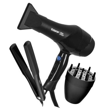 Imagem de Kit Taiff - Secador Prof. New Smart 1700W + Prancha Ceramica 180ºc Biv + Difusor Novo 
