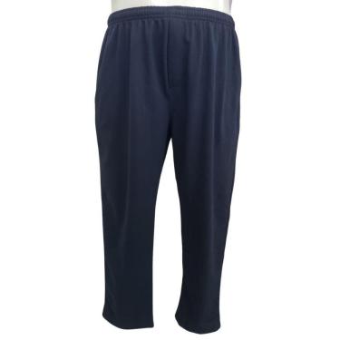 Imagem de Calça Moletinho Básica Extra Leve Sem Flanela Corte Reto Plus Size Tamanho Grande G3 ao G7