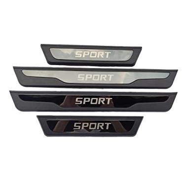 Imagem de GZBFTDH Proteção de Peitoril Soleira da Porta, para Toyota Revo Hilux 2015-2022 Carro Acessórios, Aço Inoxidável Kick Plate Guard de Pedal de Limiar Protetor, Peças para Automóveis