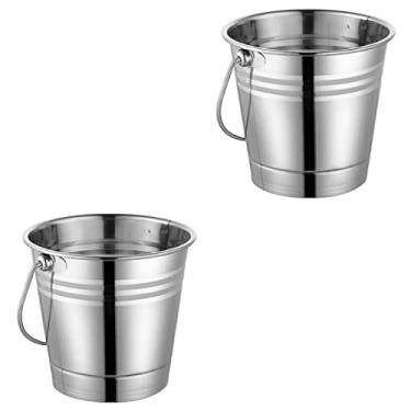 Imagem de 2 Peças Banheira De Gelo Baldes Balde De Gelo Isolado Balde De Armazenamento De Gelo Refrigerador De Bebida Balde De Refrigerador De Vinho Garrafa De Uísque Champanhe Coquetel