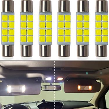 Imagem de Yoper 6612F 6614F 6615F 28 mm 29 mm 30 mm Lâmpadas LED interior do carro espelho para porta-malas ou área de carga lâmpada branca (28-30 mm)