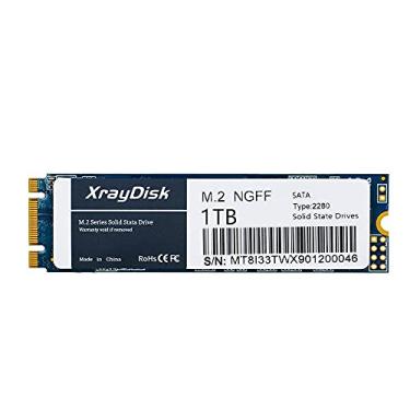 Imagem de XrayDisk SSD de 1 TB com SSD SSD SSD de estado sólido interno SLC Cache 3D NAND TLC M.2 2280 SATA III 6 Gb/s (velocidade de leitura/gravação de até 530/480 MB/s) 1000 GB compatível com laptop e desktop PC (1 TB, A-Black)
