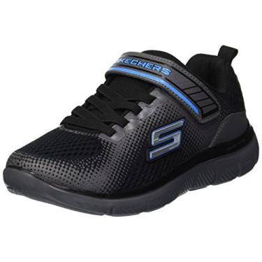 Imagem de Tênis infantil Skechers Flex Advantage 2.0 - Geo Blast, Black/Charcoal, 1 Little Kid