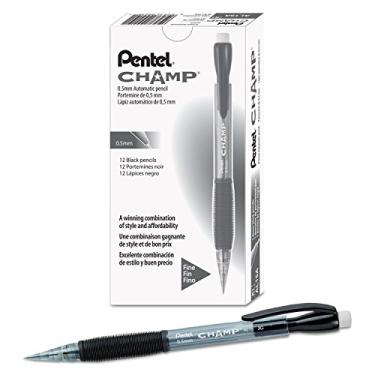 Imagem de Lápis mecânico Pentel AL15A Champ, 0,5 mm, barril cinza translúcido, dúzia