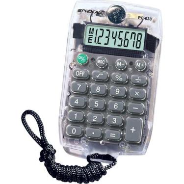 Imagem de Calculadora De Bolso 8 Dig. Pc033 Transparente - Procalc