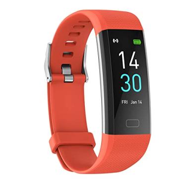 Imagem de SZAMBIT Smart Bracelet Watch Fitness Activity Tracker Heart Rate Monitor Pressure Sports Smart Watch Men Competible Para Xiaomi Huawei IOS Android (Laranja)