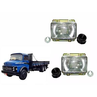 Imagem de PAR FAROL ALTO COM ARO MB TODOS CARA PRETA