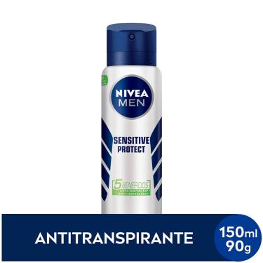 Imagem de Desodorante Antitranspirante Aerosol Nivea Men Sensitive Protect 48h com 150ml 150ml