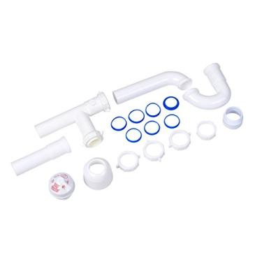 Imagem de Oatey Kit de instalação 39239 3,8 cm 6 DFU AAV 3,8 cm P-trap, tubo de extensão de 15,2 cm, adaptador de rosca de PVC e flange de caixa profunda