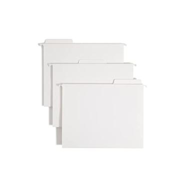 Imagem de Smead Pasta de arquivo suspensa FasTab, aba embutida de corte 1/3, tamanho carta, branca, 20 por caixa (64002)