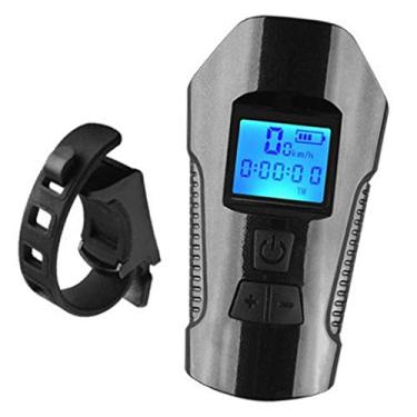 Imagem de gazechimp Farol De Bicicleta LED Recarregável Para Bicicleta Com Buzina - Deluxe Edition Black