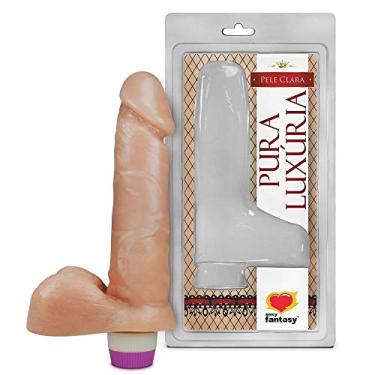 Imagem de PÊNIS REALÍSTICO COM VIBRADOR INTERNO COM ESCROTO 16 X 3,5CM SEXY FANTASY