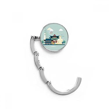 Imagem de Gancho de mesa com fecho decorativo Tourist Atrations in Seoul Korea