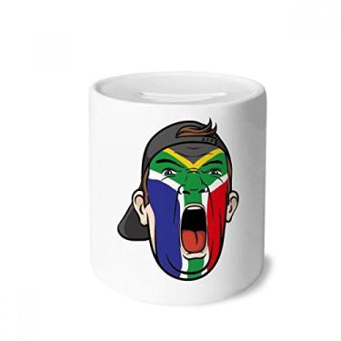 Imagem de DIYthinker Caixa de moedas de cerâmica com a bandeira da África do Sul com caixa de dinheiro