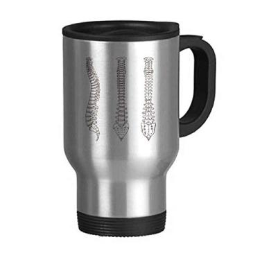 Imagem de Caneca de viagem humana Skeleton Sketch Spine Flip Lid aço inoxidável copo carro copo térmico
