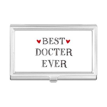 Imagem de Carteira com porta-cartões Best Doctor Ever com citação profissional