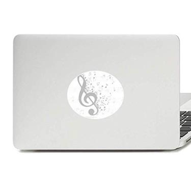 Imagem de Adesivo de notebook com emblema de vinil e notas musicais da agudos, Clef