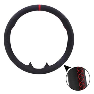 Imagem de LAYGU Cobertura de volante de carro trança de couro de camurça preta, para acessórios Suzuki Vitara Escudo LY 4ª geração Vitara