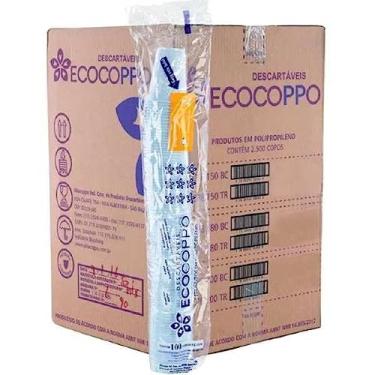 Imagem de Copo Plástico 200ml Branco CX 2500 UN Ecocoppo
