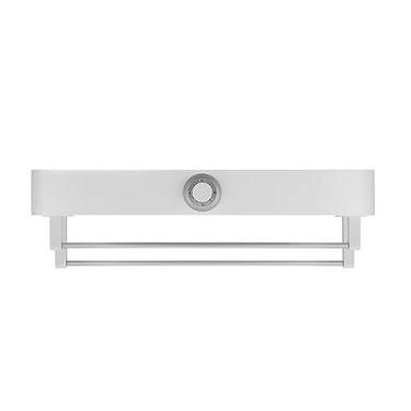 Imagem de Aquecedor De Toalhas para Banheiro Inteligente à Prova D'água Trilho Toalheiro Elétrico Montado Na Parede Radiador Termostático de Alumínio Com Temporização,White,60 * 19cm