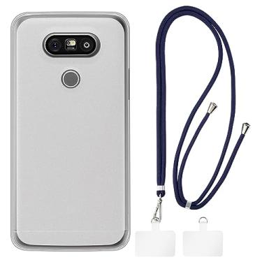 Imagem de Shantime Capa LG G5 + cordões universais para celular, pescoço/alça macia de silicone TPU capa protetora para LG G5 (5,3 polegadas)