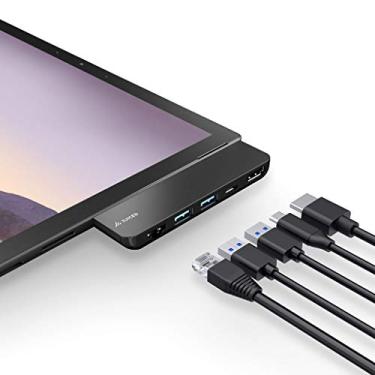 Imagem de Juiced Systems ZipHUB PRO | Adaptador multiportas Surface Pro 7 | USB-A 10 Gbps | Gigabit Ethernet | Dados USB-C (10 Gbps)